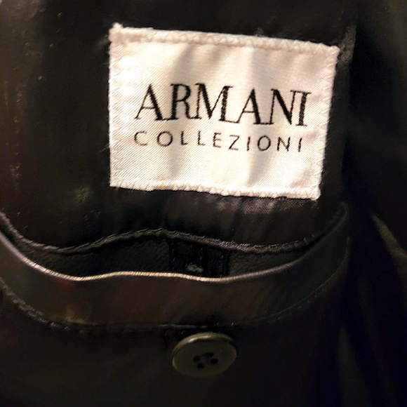 Rare New Unused Hi-End Couture ARMANI COLLEZIONI Napa Blk Lamb Skin Leather 42 - Picture 7 of 16